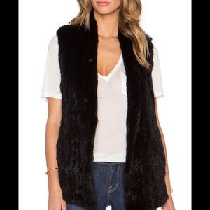 June rabbit fur vest in perfect condition.